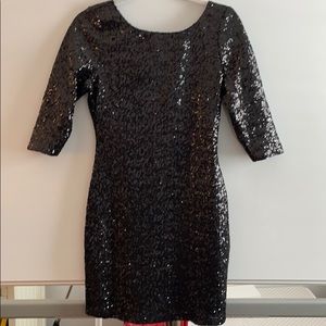 Black sequin dress